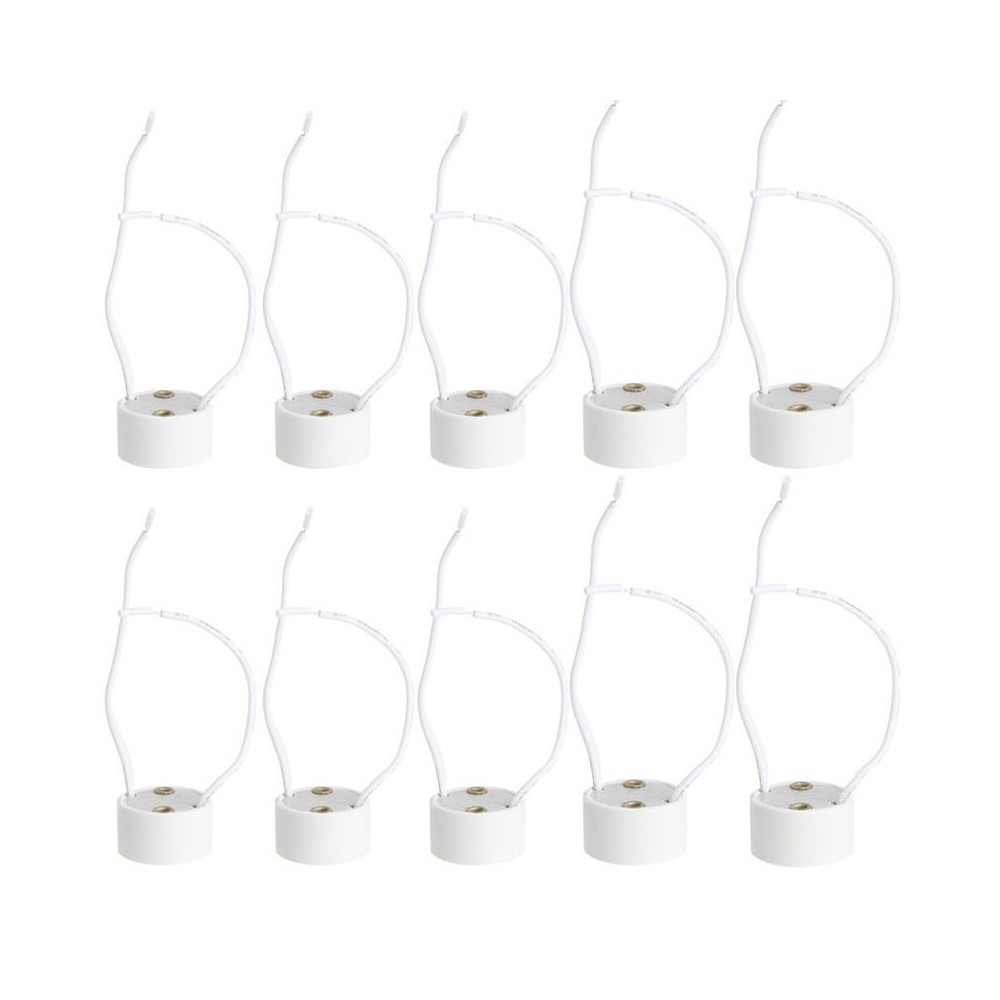 10PCS GU10 Socket LED Bulb Halogen Lamp Holder Base Ceramic Wire Connector for all GU10 Lamp