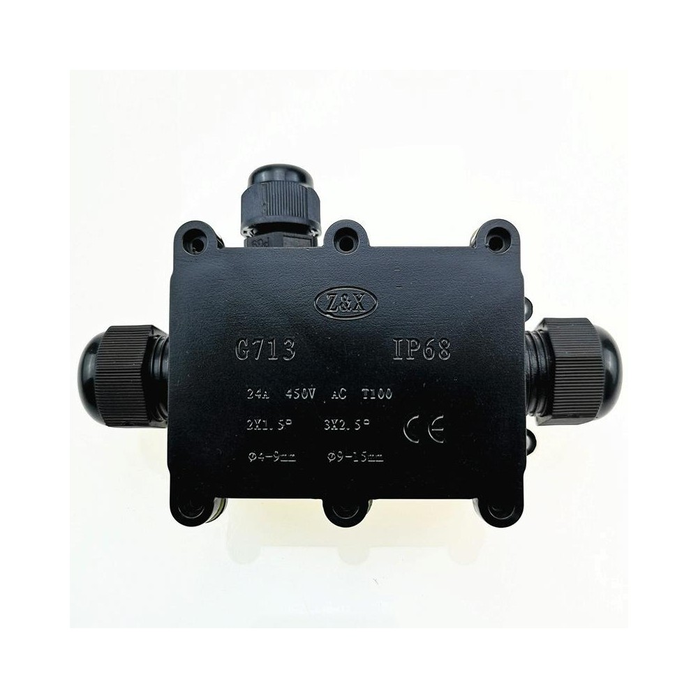 G713 IP68 Waterproof Three-way Junction Box for Protecting Circuit Board