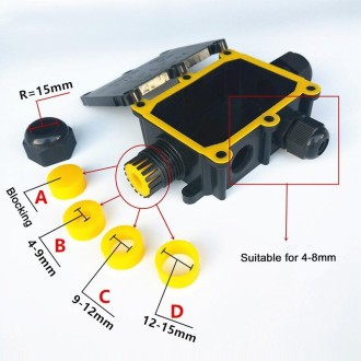 G713 IP68 Waterproof Three-way Junction Box for Protecting Circuit Board