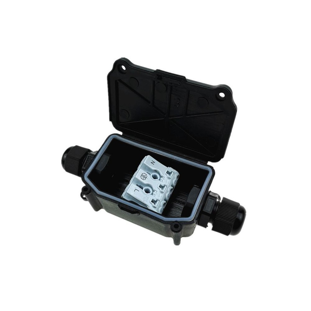 IP66 Waterproof Two-way Junction Box with 923 3-bit Press Type Terminal