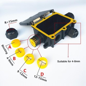 G713 IP68 Waterproof Five-way Junction Box for Protecting Circuit Board