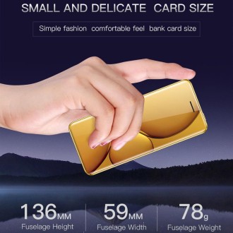 S10 Card Mobile Phone, 2.4 inch Touch Screen, Support Bluetooth, Anti-lost, MP3, FM, GSM, Dual SIM (Rose Gold)