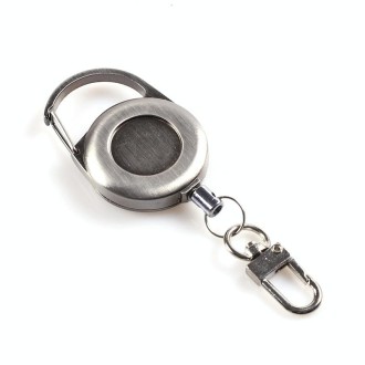 Outdoor Mountaineering Metal Easy-to-pull Retractable Key Chain(Metal Color)