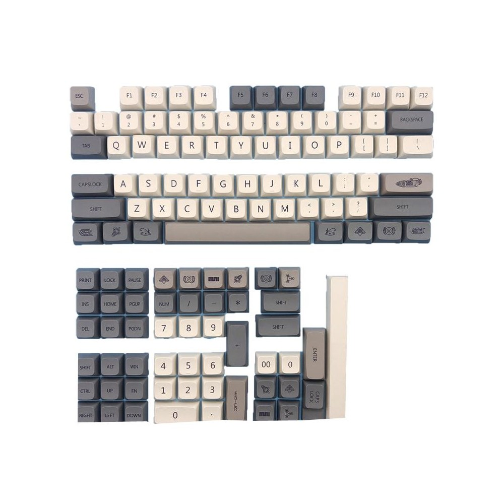 Revelation 125 Keys Sublimation Mechanical Keyboard PBT Keycaps