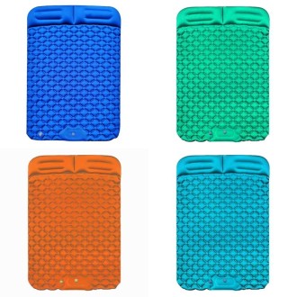 Outdoor Camping Foot-step Automatic Inflatable Cushion Portable TPU Inflatable Double Bed, Size: 195 x 119 x 16cm(Peacock Blue)