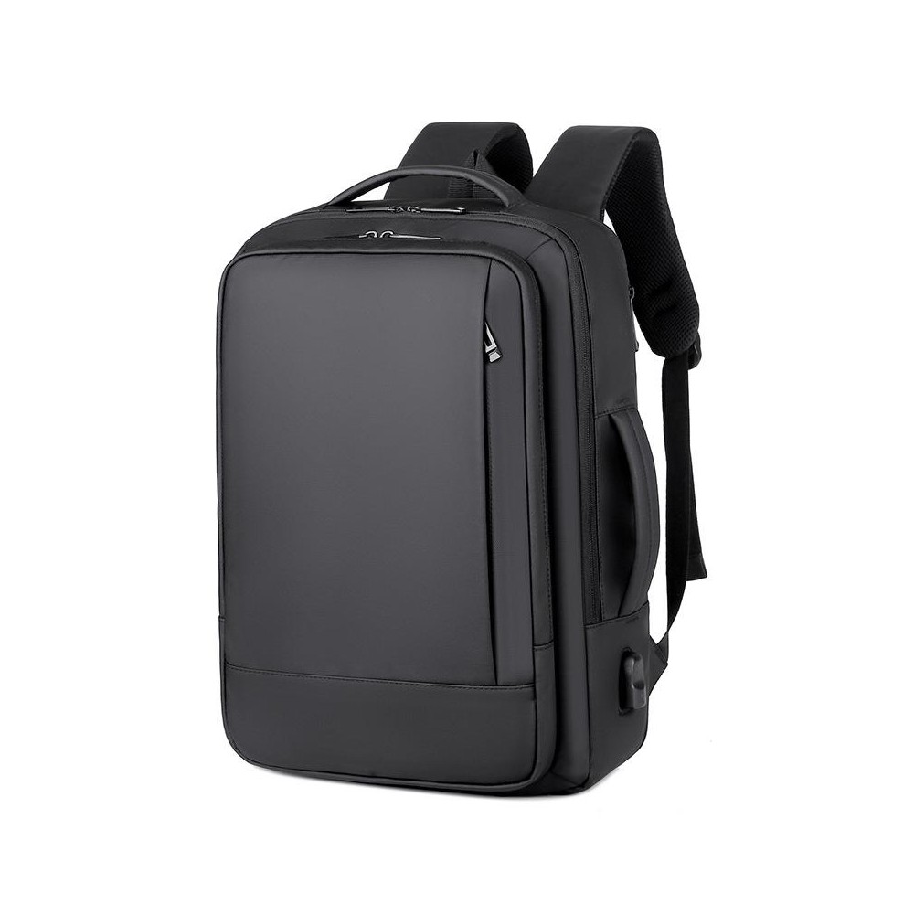 P990 15.6 inch Large Capacity Multifunctional Backpack with External USB Charging Port(Black)