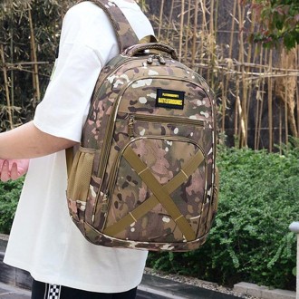 Camouflage Travel Backpack Anti-Splash Water Bag(Grey)