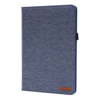 For Honor Tablet V7 Pro TPU + Fabric PU Leather Tablet Protective Case with Name Card Clip(Dark Blue)