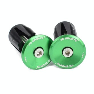 2pairs Aluminum Alloy Bicycle Expansion Handlebar Plug(Green)