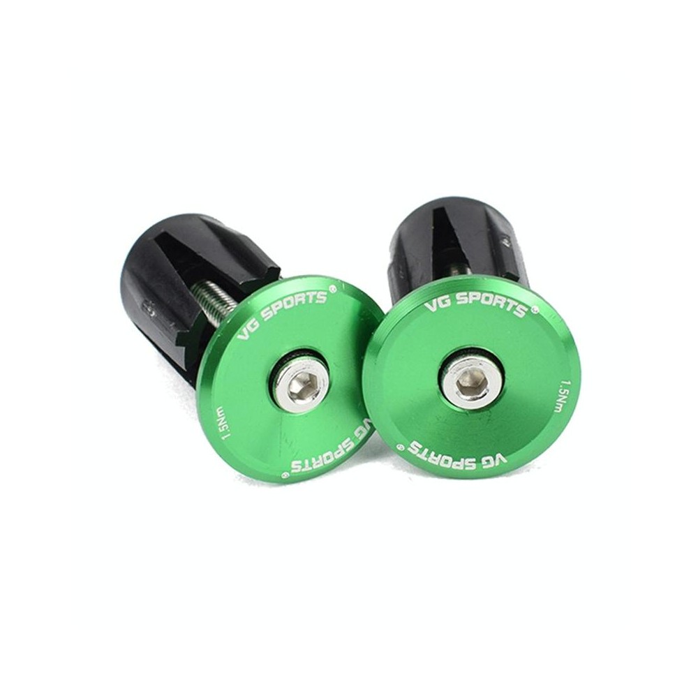 2pairs Aluminum Alloy Bicycle Expansion Handlebar Plug(Green)