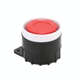 BJ-1K High-Decibel Active Buzzer Dual Audio Electronic Siren Alarm Wall-Mounted Anti-Theft Buzzer, Voltage: 12V(Red White Black)