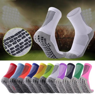 Adult Thick Towel Football Socks Non-Slip Wear-Resistant Tube Socks, Size: Free Size(Pink Black)