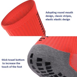 Adult Thick Towel Football Socks Non-Slip Wear-Resistant Tube Socks, Size: Free Size(Pink Black)