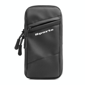 Running Mobile Phone Arm Bag Sports Yoga Fitness Mobile Phone Bag(B221 Zipper Black)