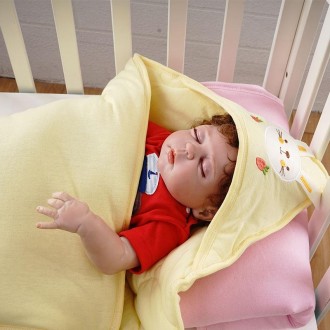 90x90 400g  Baby Cotton Soft Swaddling Quilt Thickness Optional(Yellow)