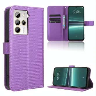 For HTC U23 / U23 Pro Diamond Texture Leather Phone Case(Purple)