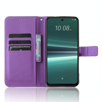 For HTC U23 / U23 Pro Diamond Texture Leather Phone Case(Purple)