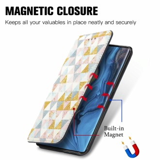 For ZTE Nubia Z30 Pro Colorful Magnetic Horizontal Flip Leather Phone Case with Holder & Card Slot & Wallet(Rhombus)