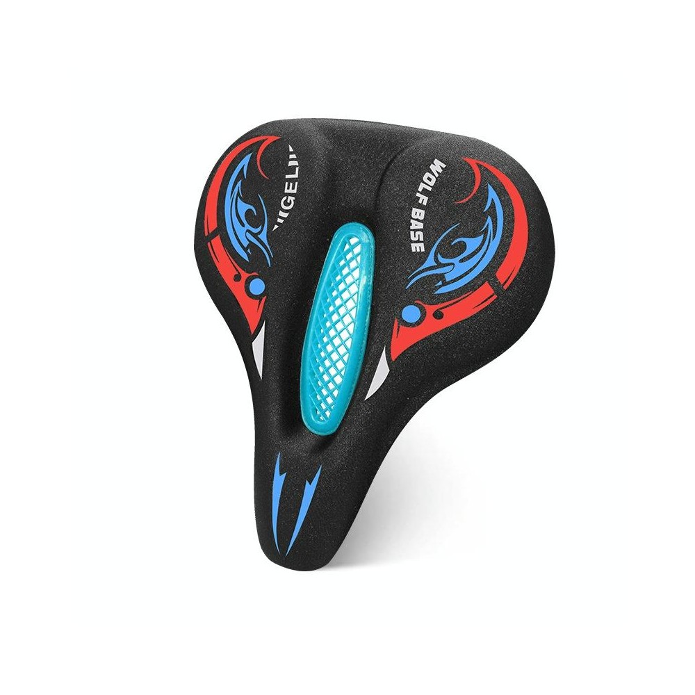 Bicycle Seat Cover Thickened Silicone Shock-absorbing Saddle Cover(Blue)