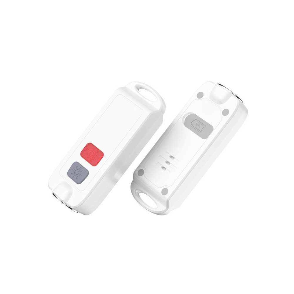 AF-2002 130dB Rechargeable Anti-Wolf Alarm Self-Defense Device With Distress Light(White)