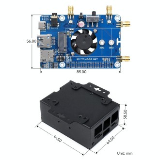 Waveshare SIM8262E-M2/SIM8202G-M2 5G HAT for Raspberry Pi