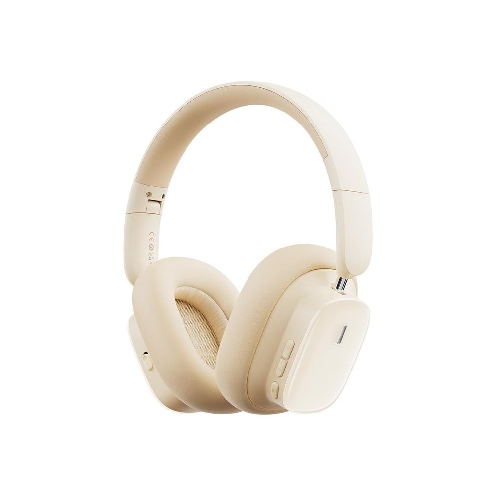 Baseus Bowie Series H1i Over-Ear Noise Reduction Bluetooth Headphone(Beige)