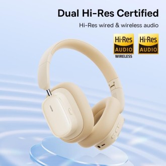 Baseus Bowie Series H1i Over-Ear Noise Reduction Bluetooth Headphone(Beige)