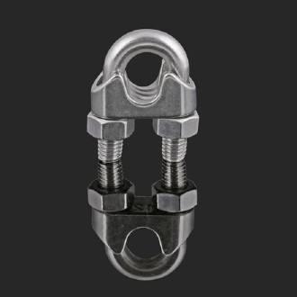 2 PCS Stainless Steel Clip U-shaped Wire Rope Card Head Rope Wire Rope Rolling Head Buckle, Specification:M3