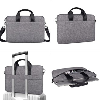 ST09 Portable Single-shoulder Laptop Bag, Size: 15.6 inches(Grey)