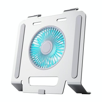 R-JUST HZ25 3.5W Aluminum Alloy Large Turbo Desktop Fan Cooling Laptop Stand(Silver)