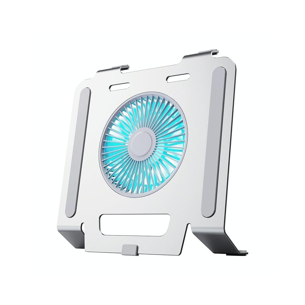 R-JUST HZ25 3.5W Aluminum Alloy Large Turbo Desktop Fan Cooling Laptop Stand(Silver)