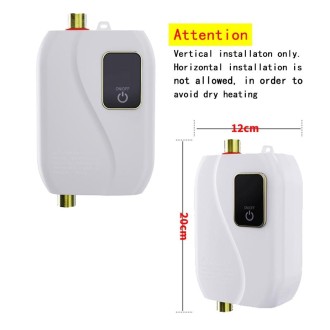 Instant Water Heater Mini Kitchen Quick Heater Household Hand Washing Water Heater UK Plug(Brick Red)