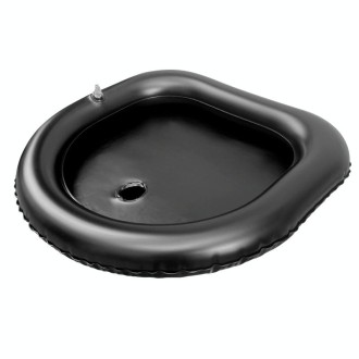 Bed Nursing No Bending Inflatable Light Shampoo Basin, Color: Black