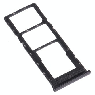 For Tecno Spark 6 Air KE6 KE6J KF6 SIM Card Tray + SIM Card Tray + Micro SD Card Tray (Black)