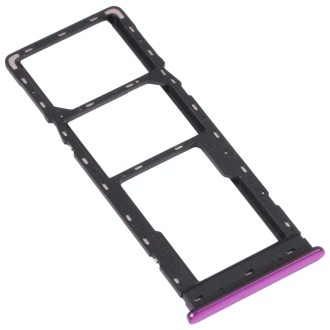 For Infinix S4 X626 SIM Card Tray + SIM Card Tray + Micro SD Card Tray (Purple)