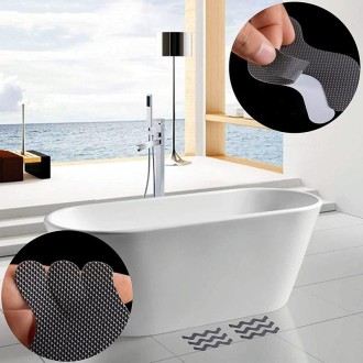 24pcs /Bag Wavy Shaped Safety Bathtub Non-Slip Sticker, Specification:  1.3 x 18cm(Blue)