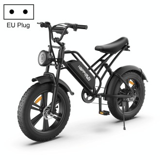 [EU Warehouse] HAPPYRUN G50 750W 48V / 18AH Electric Bicycle with LED Display & 20 inch Tires, EU Plug(Black)