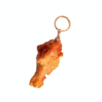 3 PCS Chicken Leg Keychain Simulation Food Model Toy Shooting Props