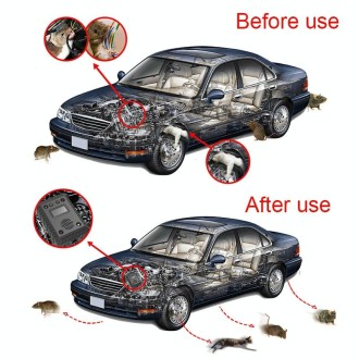 SJZ-021 Car Ultrasonic Rat Repeller Car Engine Mouse Repellent with Battery