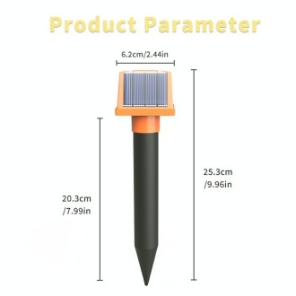 SJZ057 Outdoor IP66 Waterproof Solar Ultrasonic Rat Repeller Orchard Ultrasonic Animal Repeller(Orange)