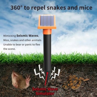 SJZ057 Outdoor IP66 Waterproof Solar Ultrasonic Rat Repeller Orchard Ultrasonic Animal Repeller(Orange)