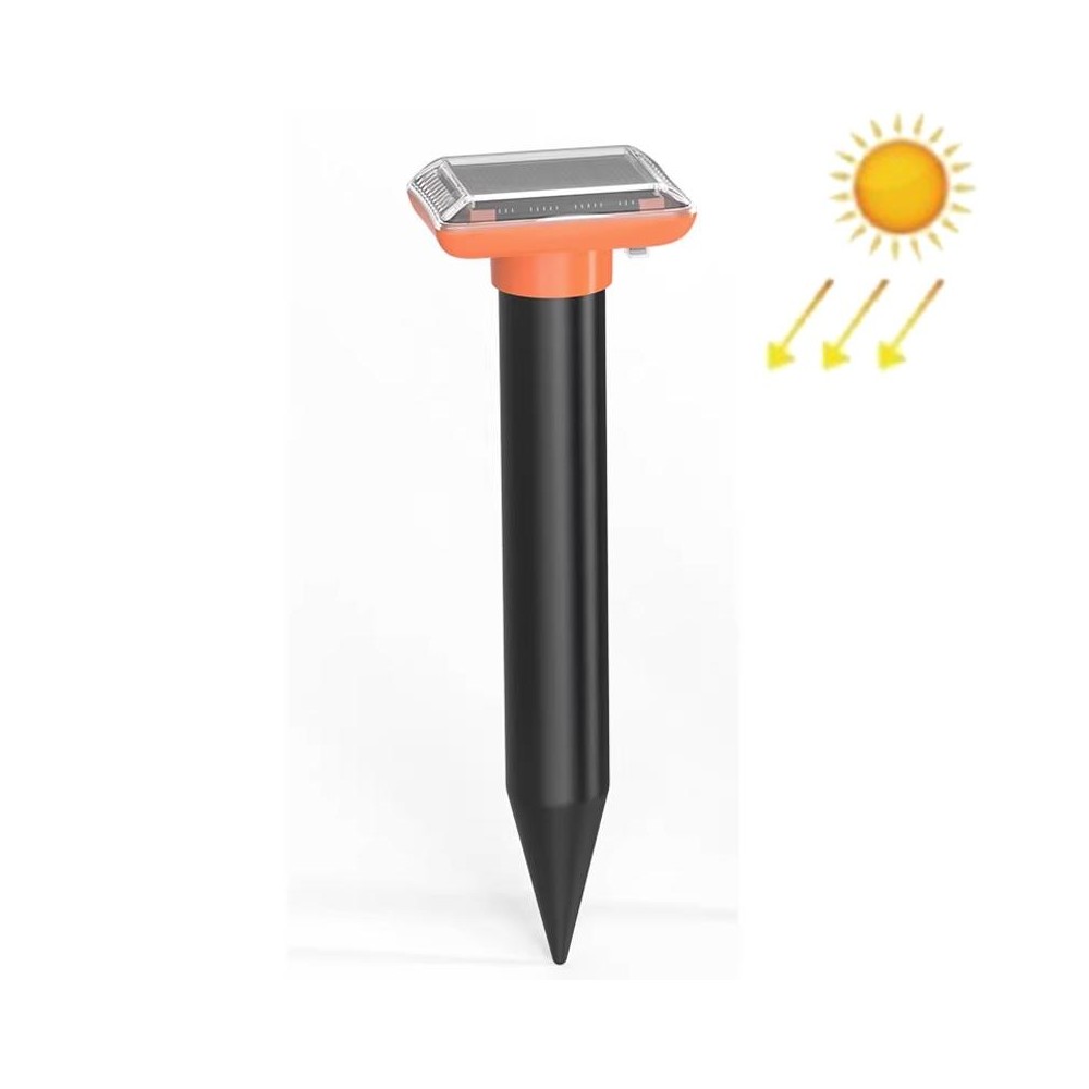 SJZ038 Outdoor Waterproof Solar Ultrasonic Rat Repeller Ultrasonic Animal Repeller, Color: Orange