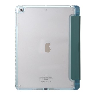 Clear Acrylic Leather Tablet Case For iPad Air 2 / Air / 9.7 2018 / 9.7 2017(Dark Green)