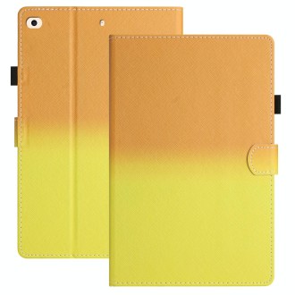 For iPad 9.7 2018/2017 / Air 2 / Air Stitching Gradient Leather Tablet Case(Orange Yellow)