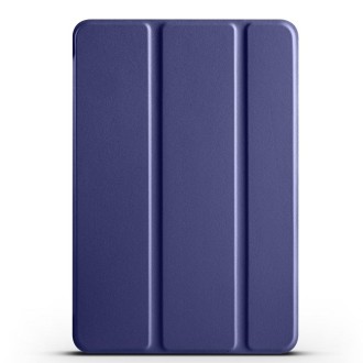 For iPad mini 5 / 4 / 3 / 2 / 1 3-folding TPU Horizontal Flip Leather Tablet Case with Holder(Dark Blue)