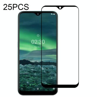 For Nokia 2.3 25 PCS Full Glue Full Screen Tempered Glass Film