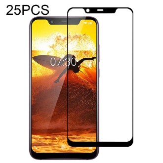 For Nokia X7 25 PCS Full Glue Full Screen Tempered Glass Film