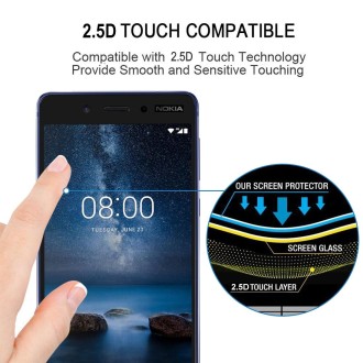 25 PCS Full Glue Full Cover Screen Protector Tempered Glass film for Nokia 6