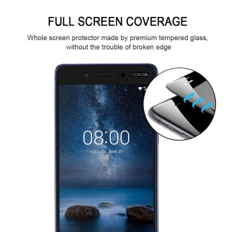 25 PCS Full Glue Full Cover Screen Protector Tempered Glass film for Nokia 6