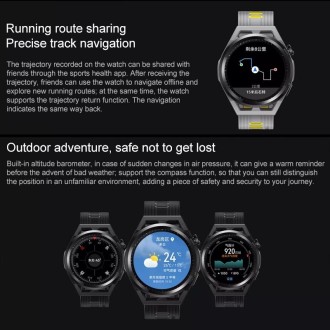 HUAWEI WATCH GT Runner Smart Watch 46mm Silicone Wristband, 1.43 inch AMOLED Screen, Support Suspended External Antenna / GPS / 